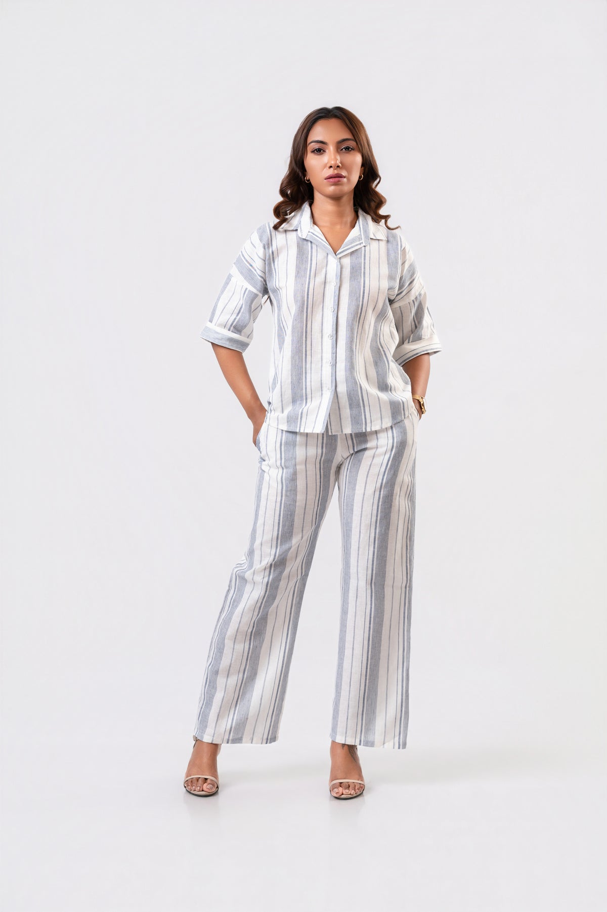 Isla Co-ord set - Blue Stripe