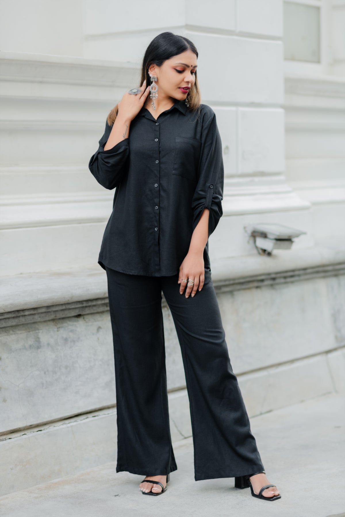 Black Linen Pant
