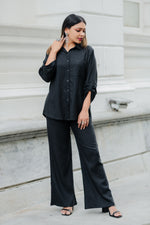 Black Co-ord Linen set