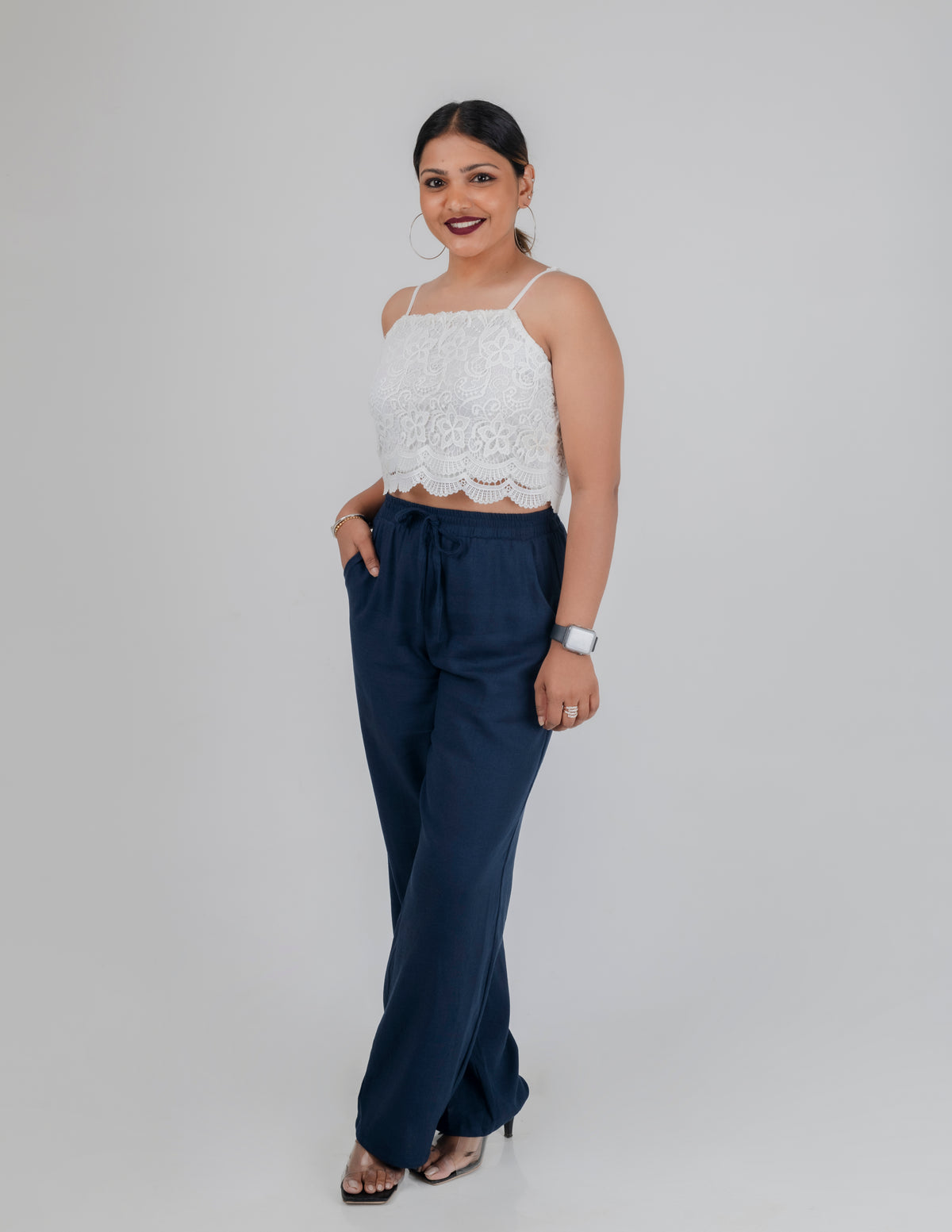 Blue Linen pant