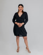 Wrap Mini Linen Dress